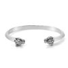 Leopard Cuff Bracelet Silver